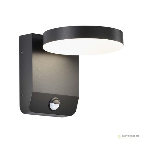 Projektor Oprawa Elewacyjna V-TAC 17W LED Czujnik Ruchu Okrągła Czarna IP65 VT-11020S 4000K 2520lm Projektor Oprawa Elewacyjna V-TAC 17W LED Czujnik Ruchu Okrągła Czarna IP65 VT-11020S 4000K 2520lm