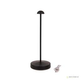 Lampka Biurkowa Nocna V-TAC 3W LED 29cm Ładowanie USB Ściemnianie Czarna VT-1073 3000K-6000K 130lm