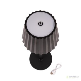 Lampka Biurkowa Nocna V-TAC 4W LED 37cm Ładowanie USB Ściemnianie Czarna VT-1028 3000K-6000K 150lm