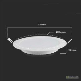 Panel LED V-TAC Wpuszczany Premium Downlight 24W Okrągły fi300 VT-61024 4000K 2640lm