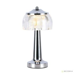 Lampka Biurkowa Nocna V-TAC 1W LED 26cm Ładowanie USB Ściemnianie Chrom VT-1048 3000K-6000K 55lm
