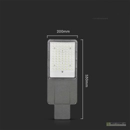 Oprawa Uliczna LED Solarna V-TAC BRIDGELUX CHIP IP65 Pilot LiFePO4 Panel 40W VT-15111ST 4000K 2500lm