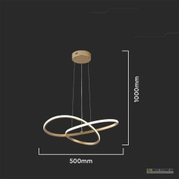 Oprawa Zwieszana V-TAC 20W LED Złota VT-7799 3000K 2540lm