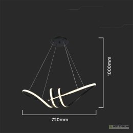 Oprawa Zwieszana V-TAC 24W LED Czarna VT-7798 3000K 3240lm