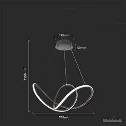 Oprawa Zwieszana V-TAC 49W LED Ściemnialna Biała VT-7919 3000K 5220lm