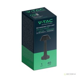 Lampka Biurkowa Nocna V-TAC 2W LED 23cm Ładowanie USB CCT Ściemnianie Czarna VT-7566 3000K-6000K 40lm