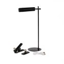 Lampka Biurkowa V-TAC 4w1 37cm Kinkiet Klips Latarka 3W LED Czarna VT-7413 4000K 300lm