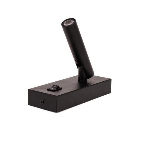 Oprawa LED V-TAC 2W Kinkiet Hotel Łóżko Włącznik Czarny VT-402 3000K 150lm