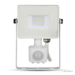 Projektor LED V-TAC 10W SAMSUNG CHIP Czujnik Ruchu Funkcja Cut-OFF Biały VT-10-S-W 6400K 800lm 5 Lat Gwarancji
