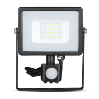 Projektor LED V-TAC 20W SAMSUNG CHIP Czujnik Ruchu Funkcja Cut-OFF Czarny VT-20-S-W 4000K 1600lm 5 Lat Gwarancji
