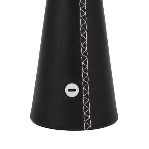 Lampka Biurkowa Nocna V-TAC 3W LED 33cm CCT Ładowanie USB-C Ściemnianie Czarna Skóra VT-10117 3000K-6000K 240lm