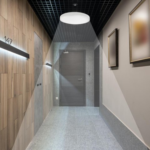 Plafon V-TAC 24W LED Okrągły 35cm Natynkowy Pilot Czujnik Ruchu IP44 Biały VT-8624S 4000K 2500lm