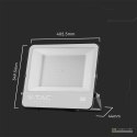 Projektor LED V-TAC 200W 100Lm/W Przewód 1mb SAMSUNG CHIP Czarny VT-44204 4000K 17540lm 5 Lat Gwarancji