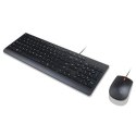 Lenovo Keyboard and Mouse Combo, Wired, Keyboard layout Lithuanian, Black