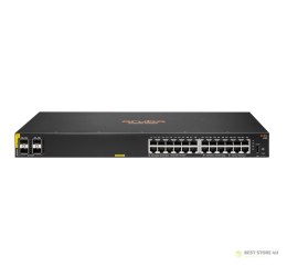 Aruba 6100 24G Class4 PoE 4SFP+ 370W Zarządzany L3 Gigabit Ethernet (10/100/1000) Obsługa PoE 1U Czarny