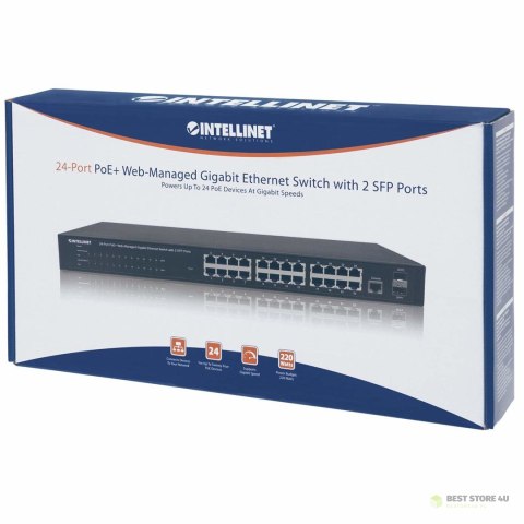 INTELLINET GIGABIT SWITCH 24X 10/100/1000 RJ45 POE