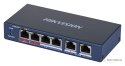 SWITCH POE HIKVISION DS-3E0106HP-E 6-PORTOWY