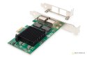 DIGITUS KARTA SIECIOWA PCIE PRZEWODOWA 2X RJ45 GIGABIT 10/100/1000MBPS LOW PROFILE DN-10132