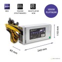QOLTEC ZASILACZ PCI-E 1800W | 80 PLUS PLATINUM | GAMING MINER