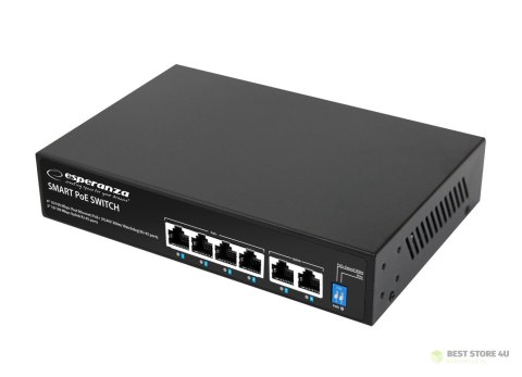 ESPERANZA SWITCH 6-PORTOWY POE 10/100M 60W SPINNER ENS105 ESPERANZA SWITCH 6-PORTOWY POE 10/100M 60W SPINNER ENS105