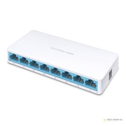 Mercusys | Switch | MS108 | Niezarządzany | Desktop | Ilość portów 10/100 Mbps (RJ-45) 8 | Ilość portów 1 Gbps (RJ-45) | Ilość p