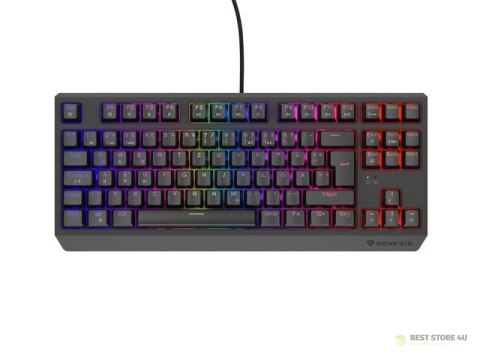 KLAWIATURA DLA GRACZY GENESIS THOR 230 TKL DE RGB MECHANICZNA OUTEMU RED CZARNA HOT SWAP