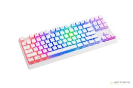 Klawiatura mechaniczna RGB Modecom Volcano Lanparty Pudding (Outemu Blue), biała