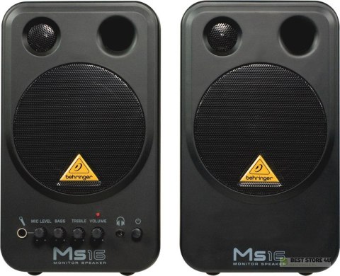 Behringer MS16 głośnik 2-drożny Czarny Przewodowa 16 W Behringer MS16 głośnik 2-drożny Czarny Przewodowa 16 W