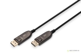 DIGITUS KABEL POŁĄCZENIOWY HYBRYDOWY AOC DISPLAYPORT 1.4 8K60HZ UHD DP/DP M/M CZARNY 20M AK-340107-200-S