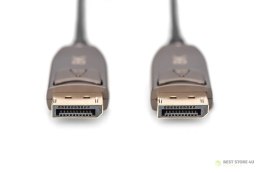 DIGITUS KABEL POŁĄCZENIOWY HYBRYDOWY AOC DISPLAYPORT 1.4 8K60HZ UHD DP/DP M/M CZARNY 20M AK-340107-200-S