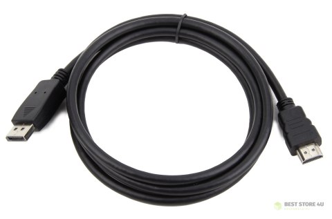 Kabel GEMBIRD CC-DP-HDMI-3M ( DisplayPort M - HDMI M -; 3m; kolor czarny) Kabel GEMBIRD CC-DP-HDMI-3M ( DisplayPort M - HDMI M -; 3m; kolor czarny)