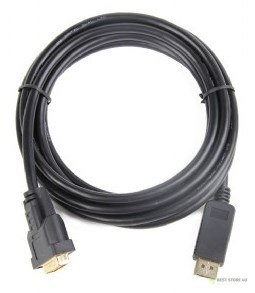 Kabel GEMBIRD CC-DPM-DVIM-6 (DisplayPort M - DVI-D M; 1,8m; kolor czarny)