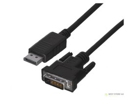 Kabel Lanberg CA-DPDV-10CU-0010-BK (DisplayPort M - DVI-D M; 1m; kolor czarny)