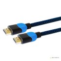 Kabel SAVIO GCL-02 (HDMI M - HDMI M; 1,8m; kolor czarno-niebieski)