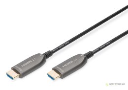 Kabel połączeniowy hybrydowy HDMI 2.1 Ultra High Speed 8K60Hz UHD HDMI A/HDMI A M/M czarny 30m