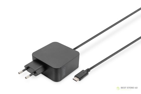 Ładowarka sieciowa zasilacz 1x USB-C PD 3.0 max. 65W zintegrowany kabel 1,2m czarna Ładowarka sieciowa zasilacz 1x USB-C PD 3.0 max. 65W zintegrowany kabel 1,2m czarna