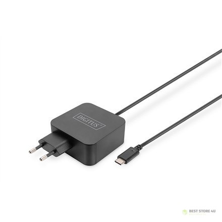 Ładowarka sieciowa zasilacz 1x USB-C PD 3.0 max. 65W zintegrowany kabel 1,2m czarna Ładowarka sieciowa zasilacz 1x USB-C PD 3.0 max. 65W zintegrowany kabel 1,2m czarna