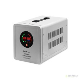 Qoltec 50718 Zasilacz awaryjny Pure Sine Wave UPS | 800VA | 560W | Stała faza | Szary