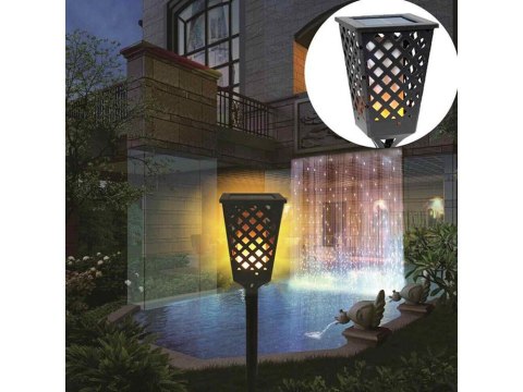 Lampa ogrodowa solarna pochodnia latarnia czujnik