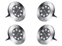 Lampki solarne gruntowe lampa ogrodowa 8 led 4 szt