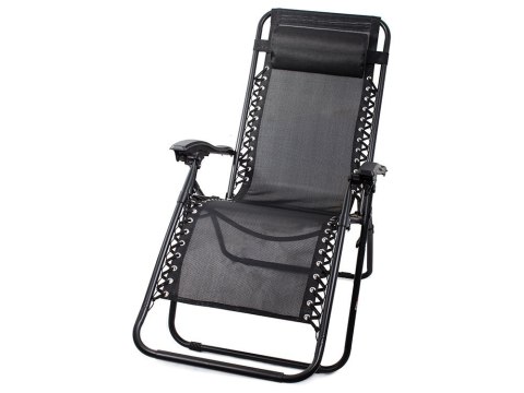 Leżak ogrodowy fotel plażowy składany gravity zero