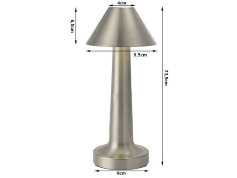 Lampka nocna stołowa do sypialni dotykowa lampa 3 stopniowa bezprzewodowa