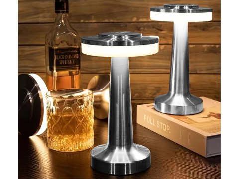 Lampka nocna stołowa dotykowa lampa 3 stopniowa do sypialni bezprzewodowa