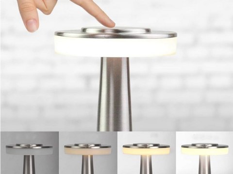 Lampka nocna stołowa dotykowa lampa 3 stopniowa do sypialni bezprzewodowa