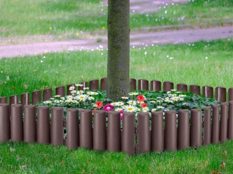 Palisada ogrodowa trawnikowa obrzeże ogrodowe płotek wbijany 215cm 8 elem.