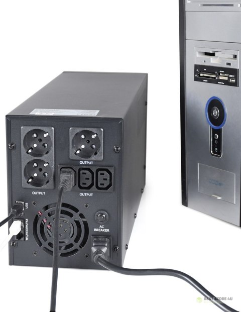 ENERGENIE ZASILACZ AWARYJNY UPS AVR 3000VA LCD, 3X C13, 3X SCHUKO, USB, RJ45 ENERGENIE ZASILACZ AWARYJNY UPS AVR 3000VA LCD, 3X C13, 3X SCHUKO, USB, RJ45