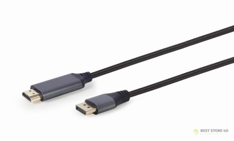 GEMBIRD KABEL DISPLAYPORT M -> HDMI M/M 4K, 1.8M GEMBIRD KABEL DISPLAYPORT M -> HDMI M/M 4K, 1.8M
