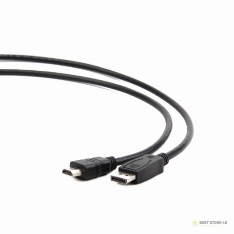 Kabel GEMBIRD CC-DP-HDMI-10M (HDMI M - DisplayPort M; 10m; kolor czarny) Kabel GEMBIRD CC-DP-HDMI-10M (HDMI M - DisplayPort M; 10m; kolor czarny)