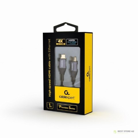 Kabel GEMBIRD Seria Premium CCBP-HDMI-1M (HDMI M - HDMI M; 1m; kolor czarny) Kabel GEMBIRD Seria Premium CCBP-HDMI-1M (HDMI M - HDMI M; 1m; kolor czarny)