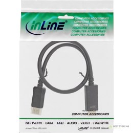 InLine 17183I adapter kablowy 3 m DisplayPort HDMI Typu A (Standard) Czarny